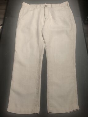 Black & Brown Linen Pants - Beige - Men's 38x29